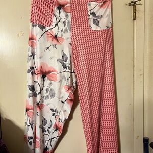 SHEIN Pink and White Floral Jumpsuit